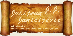 Julijana Janičijević vizit kartica